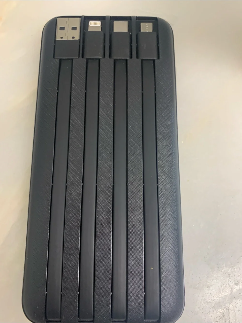Black Portable Power Bank - High-Capacity Charger